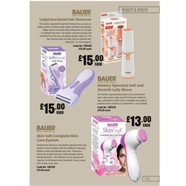 Bauer Lady Care Facial Hair Remover 700468