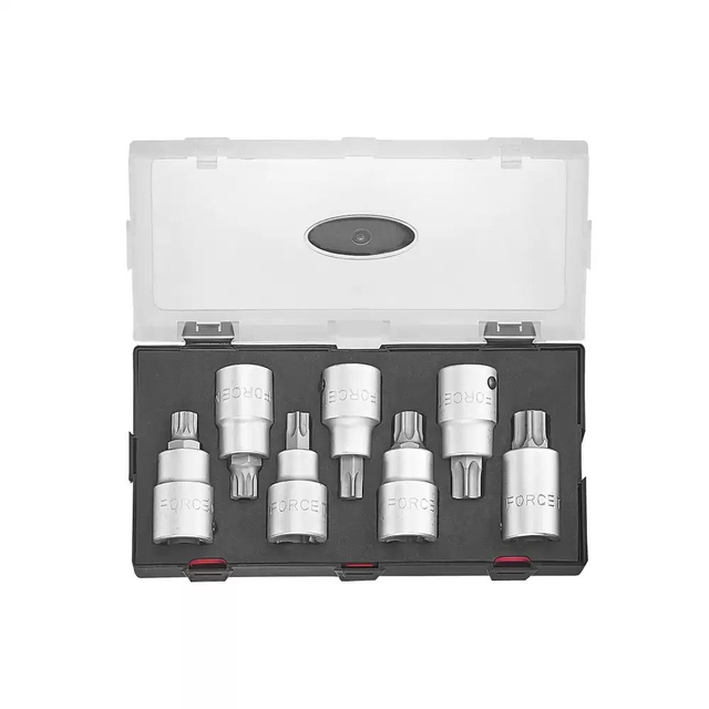 Force K6072 3/4" Biteinsätze Torx & Vielzahn 7 tlg