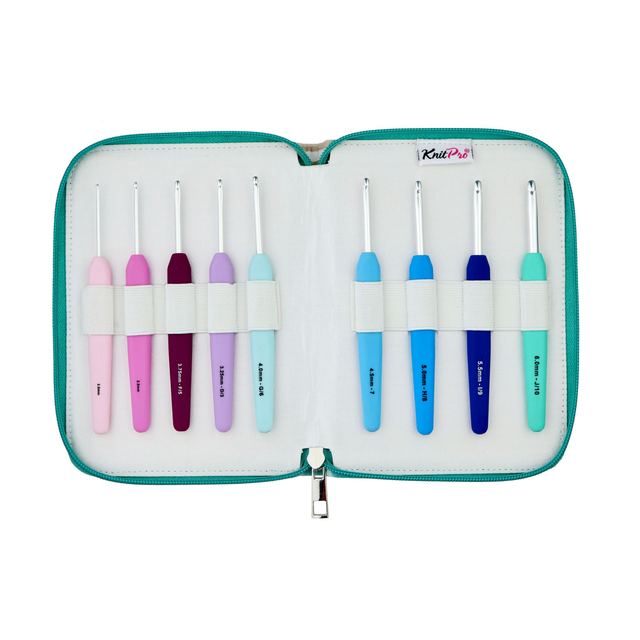 Knitpro Waves Crochet Hook Set of 9 (2.0-6.0)