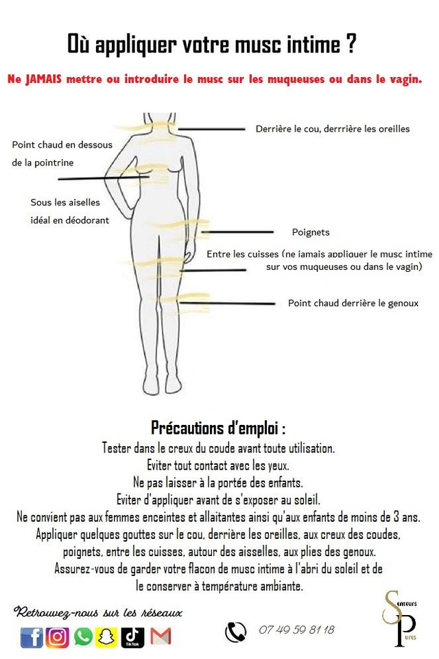 Pack découverte senteurs au choix (mélange possible entre musc intime et parfum)