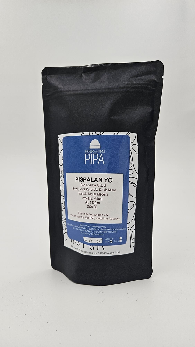 Pispalan yö - tummapaahtoinen suodatin- ja espressokahvi