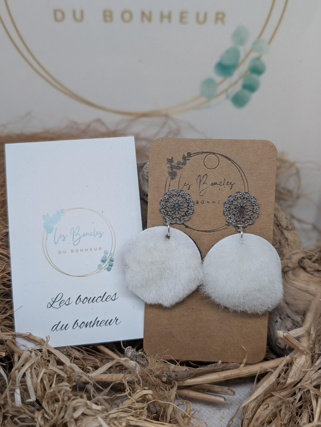 Boucles d'oreilles Flocon douceur flo004