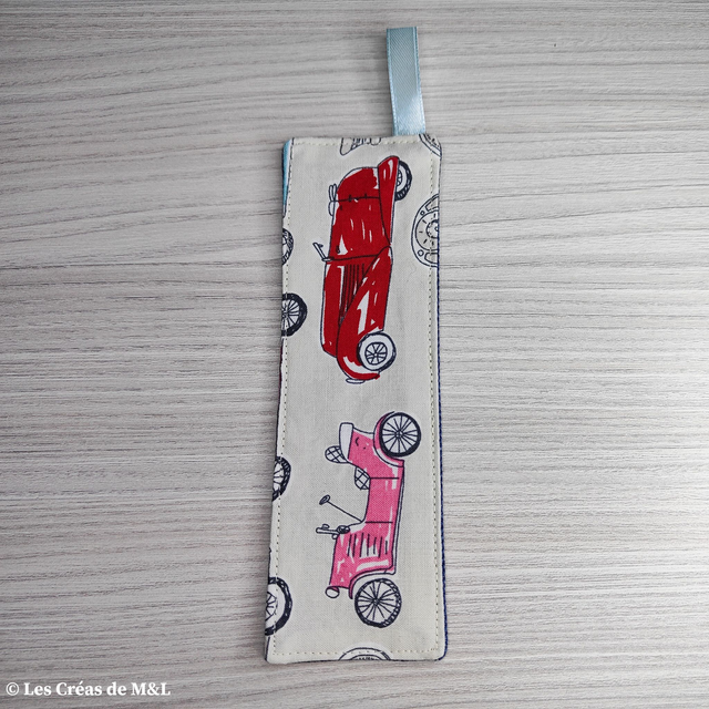 Marque-page Voitures Rétros & Jean Upcycling