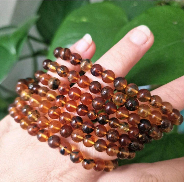 Flower Amber 5/6mm bracelet 