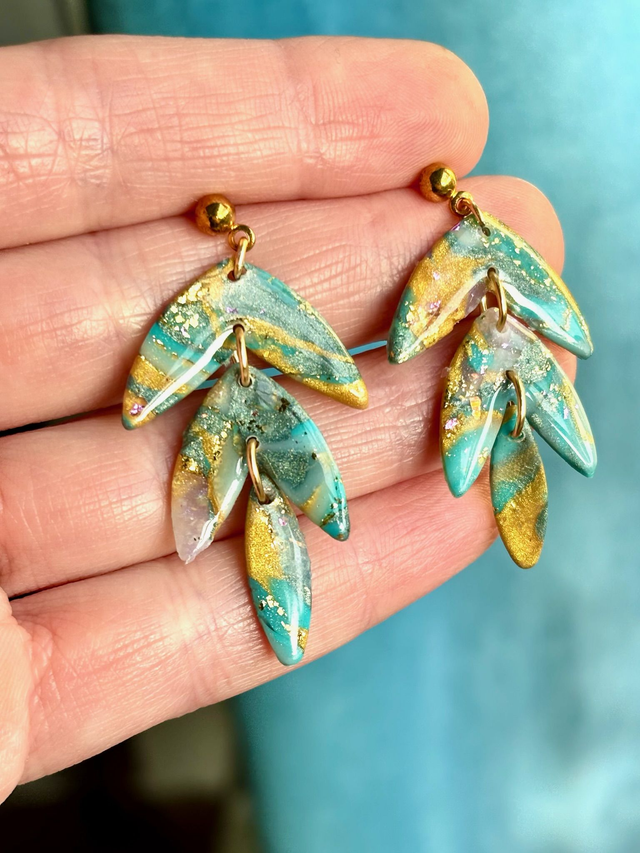 Boucles « Feuille d’écume »