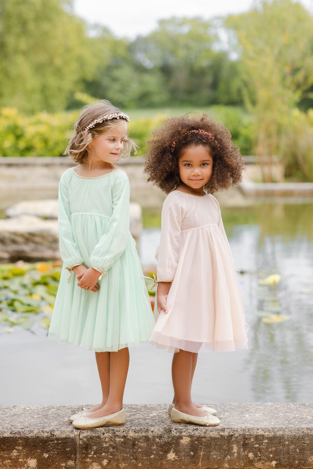 Robe cérémonie en Tulle Rose poudré | Léna