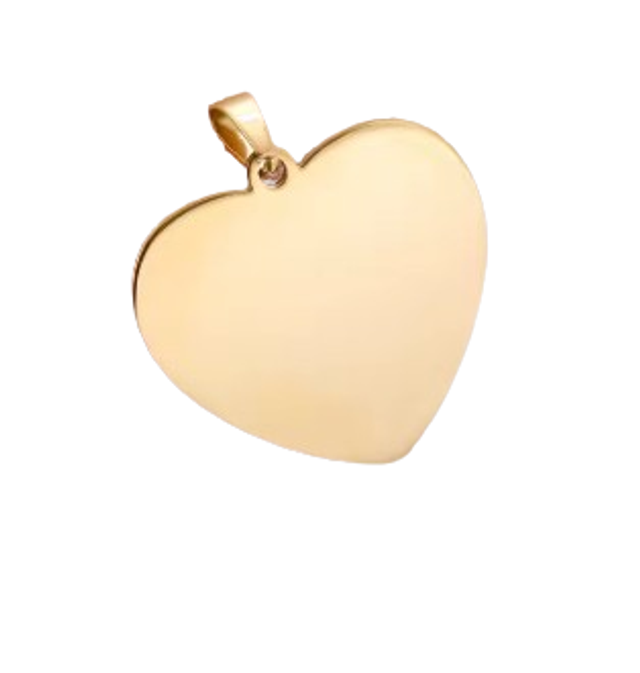 pendentif cœur ROSA ETERNA or/argent