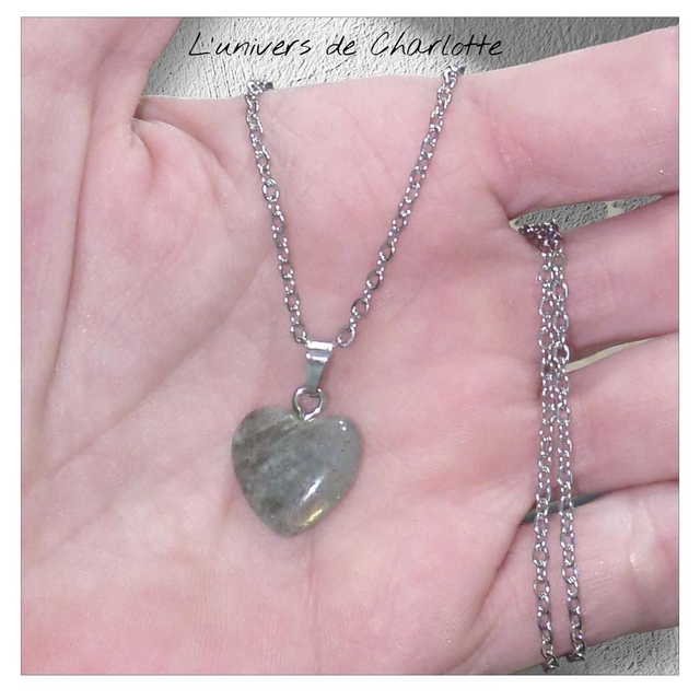 Pendentif "Labradorite" coeur PN-552