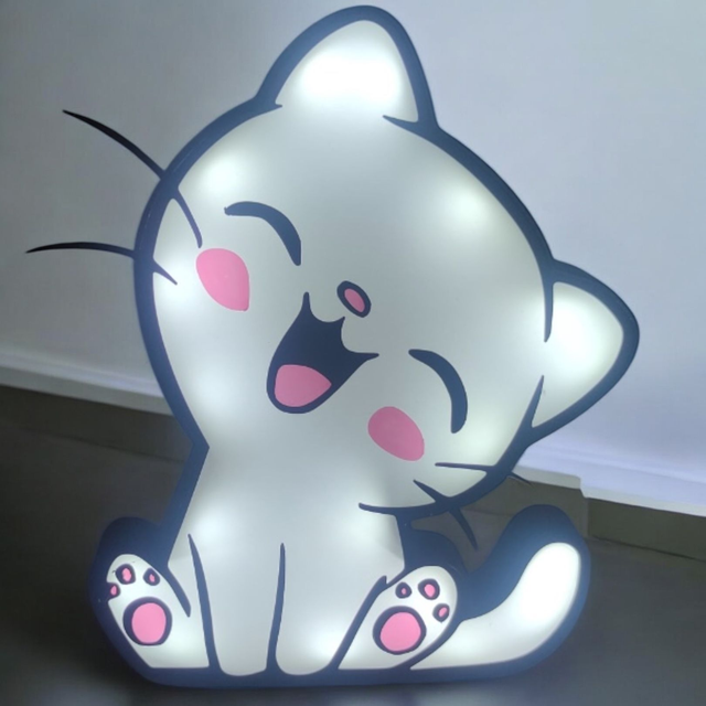 Lampe LED Chat Mignon - Une touche kawaii pour ta déco ! 