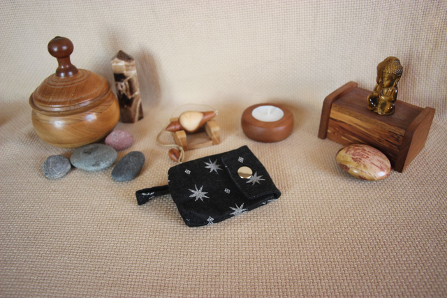 Pochette pour pendule talisman cristaux