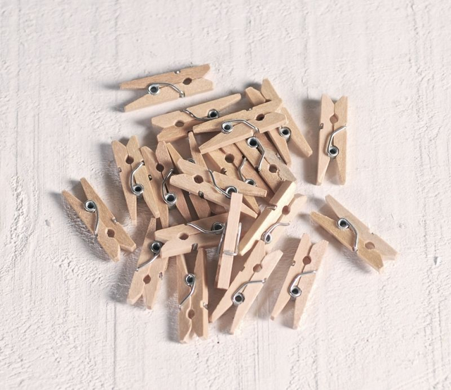 100 Mini Wooden Pegs