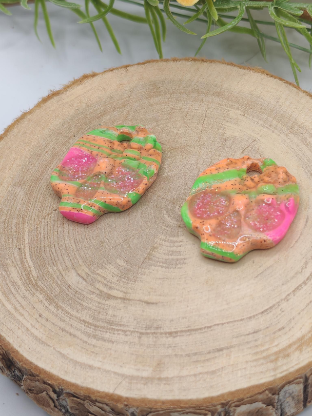 TĂȘte de Mort Orange/Vert/Rose