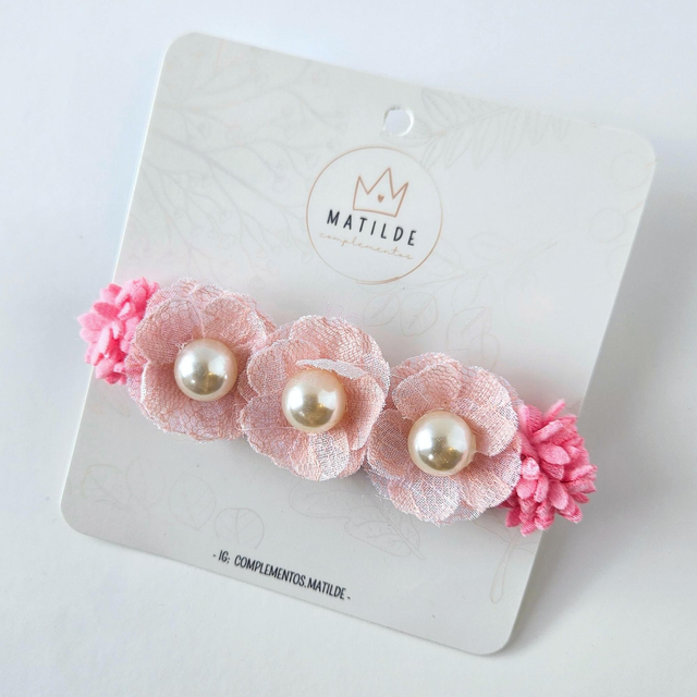 Cintillo Bebe Tres Perlas