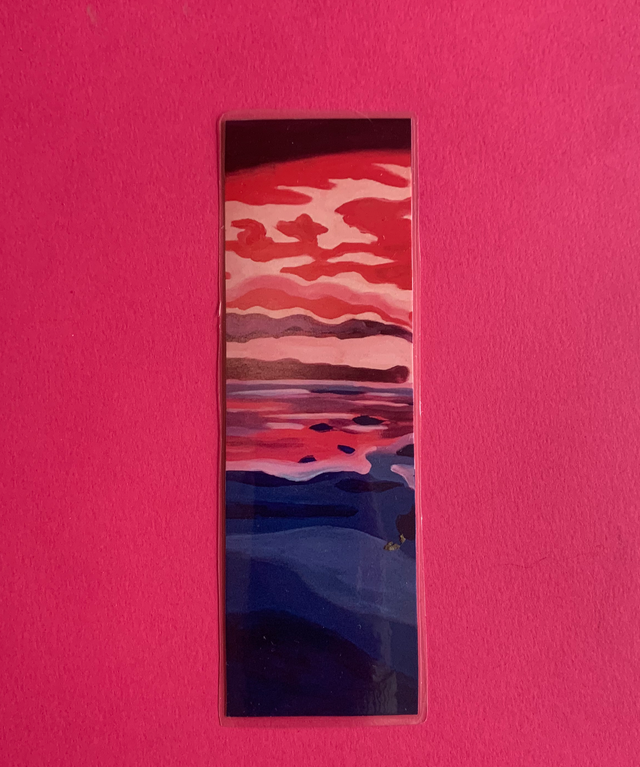 Marque page imprimé et plastifié - tirage d&#039;oeuvre &quot;Après la pluie, n°7&quot;