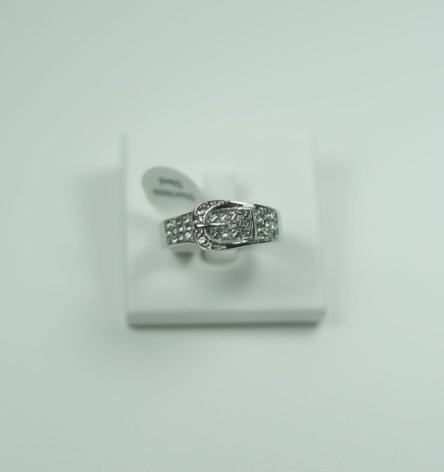 Bague Boucle En Acier Inoxydable Et Zirconium