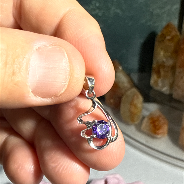 Amethyst s925 pendant 