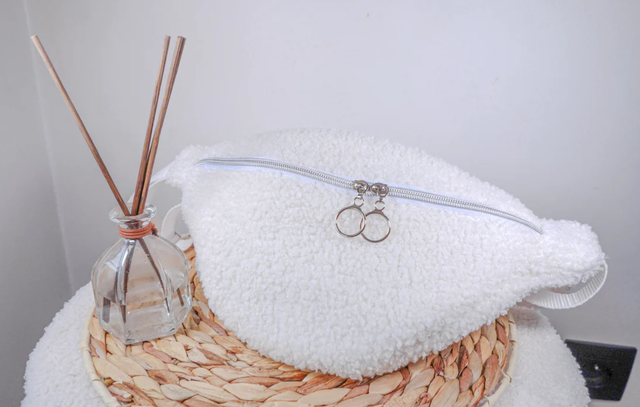 Sac banane Marianne sherpa écru