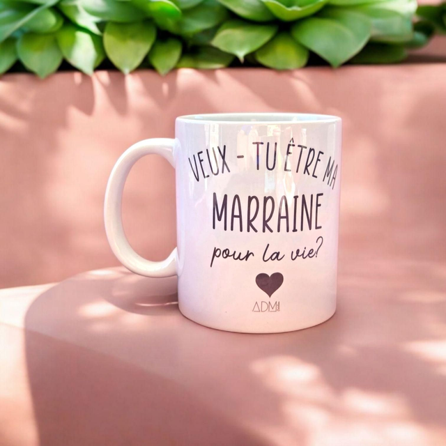 Mug "veux tu être ma marraine?" 
