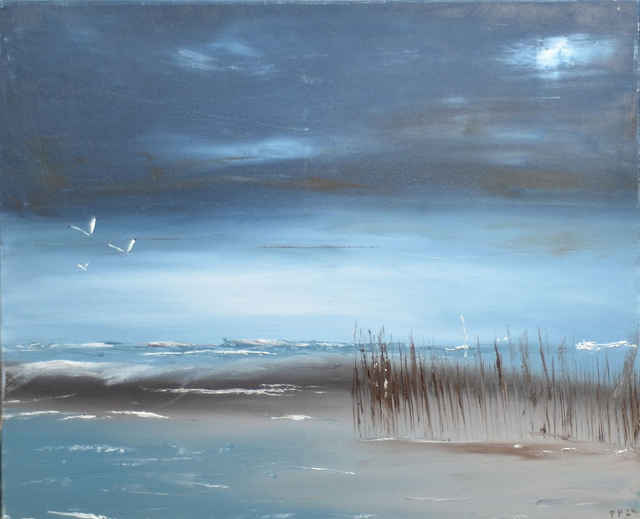 Echappée Marine, Huile sur toile, 61 cm * 50 cm