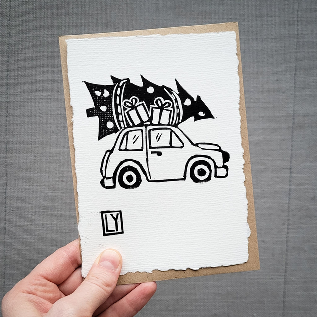 Holiday car 1 - postcard A6