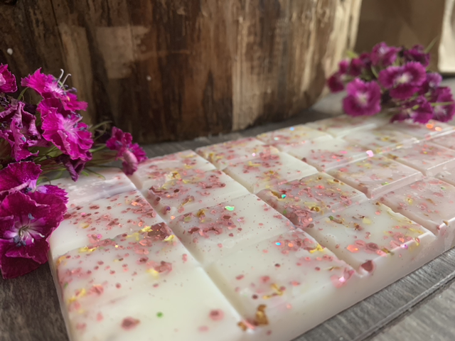 Cherry Blossom and Sweet Pea soy wax snap bar
