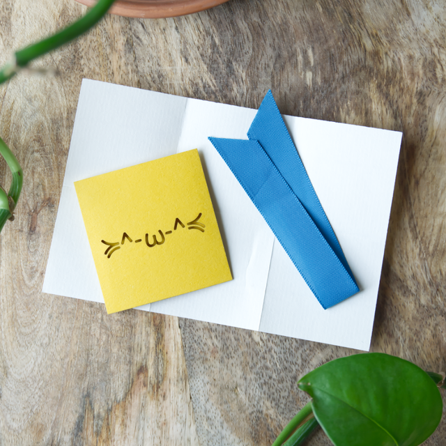 Mini-Carte Kaomoji "Chat" (5 x 5 cm)