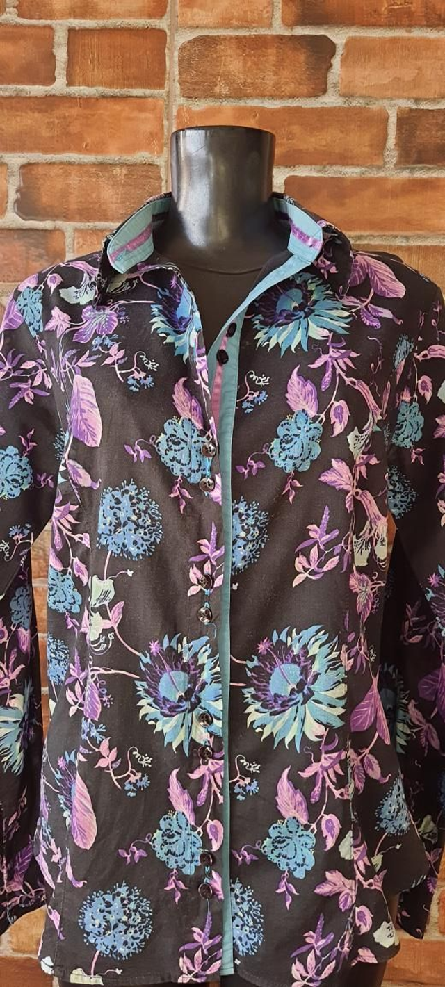 Blusa Estampada Florada,  T/Gg