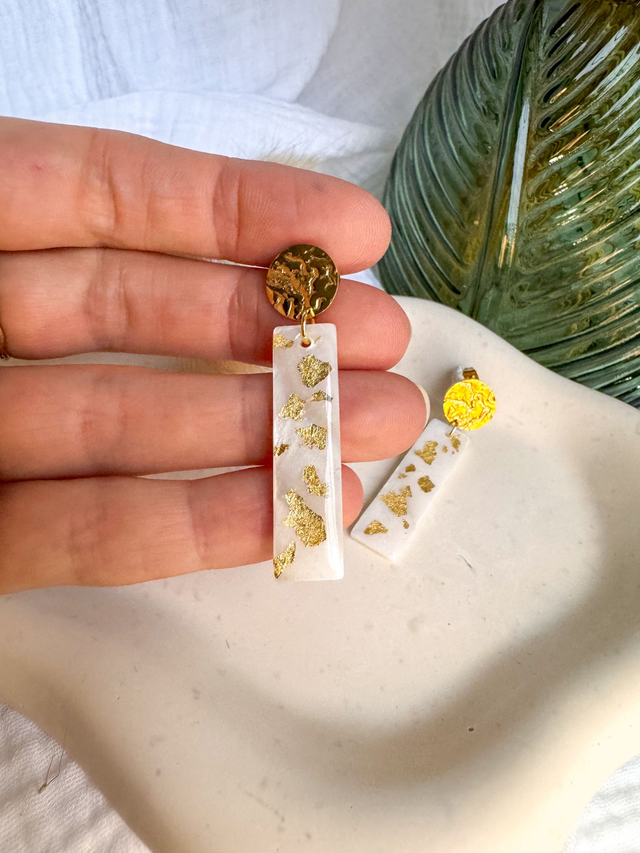 Boucles d'oreille rectangle