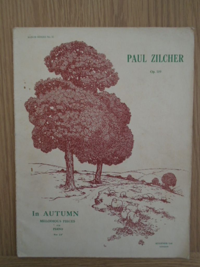 In Autumn Melodious Pieces for Piano Vintage Sheet Music Paul Zilcher Op 119