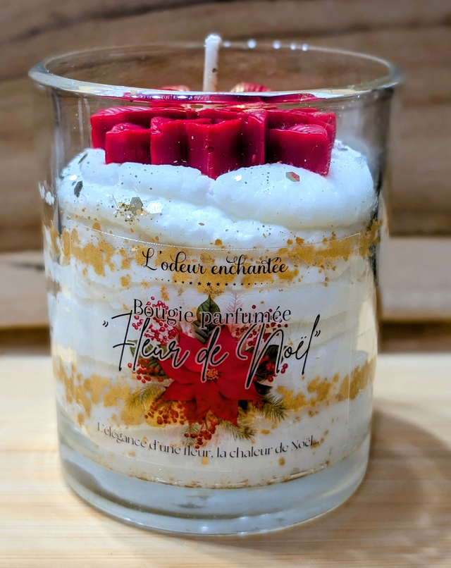 Bougie parfumée "FLEUR DE NOËL"