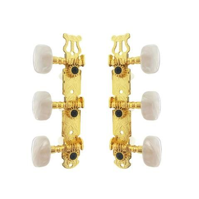 906 - Tarraxas Para Violão Pino Grosso Tradicional Dourada Dolphin