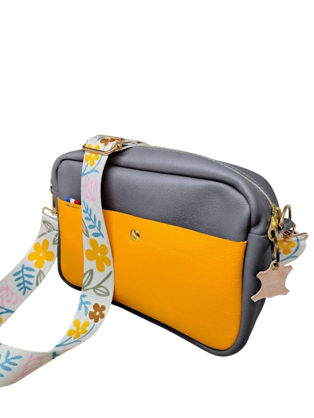 Sac trousse - gris/jaune