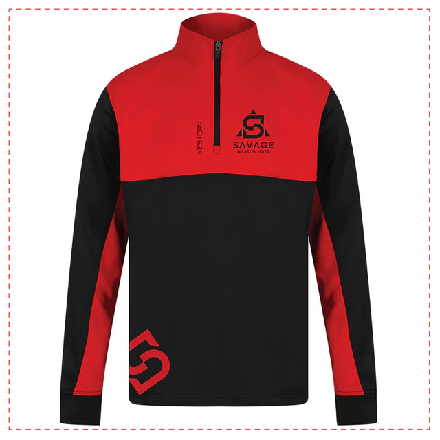 Adults 1/4 Zip Tracksuit Set - Red
