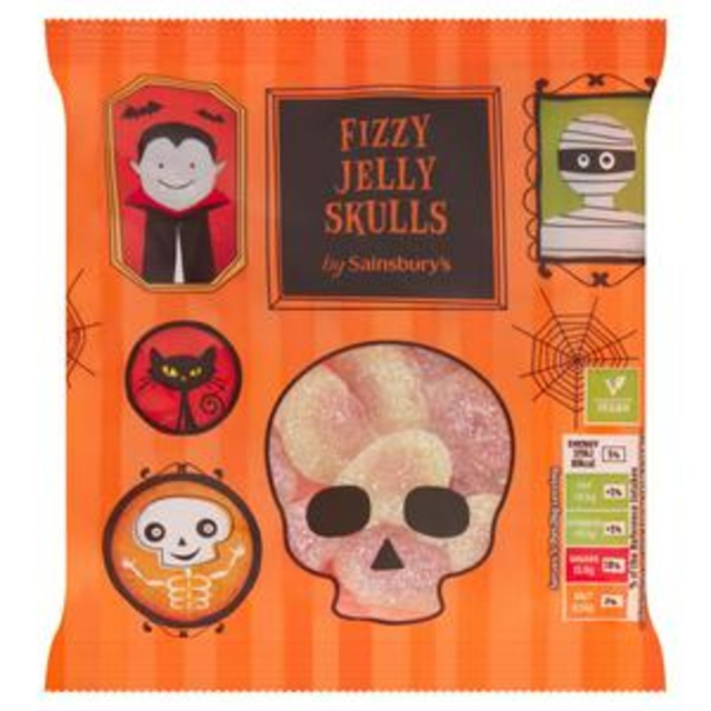 Sainsburys Fizzy Jelly Skulls 130g