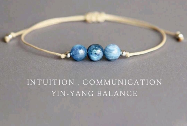 Bracelet "Clarté intérieure" en Apatite - 6mm - réglable 