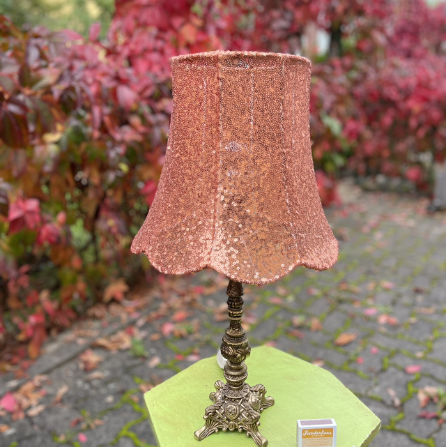 Pailletten Tischleuchte