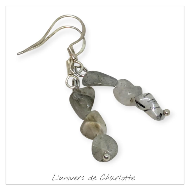 Boucles d&#039;oreilles &quot;Labradorite&quot; BO-078