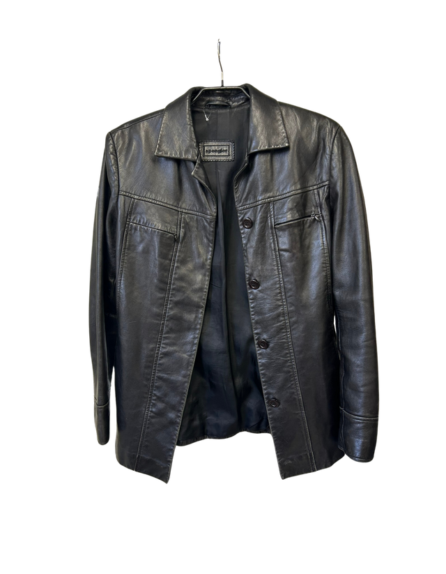 Spangler  Jacket in Black  Real Leather Size 36