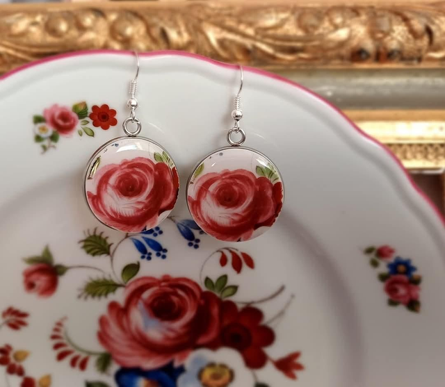 Boucles d'oreilles en faïence