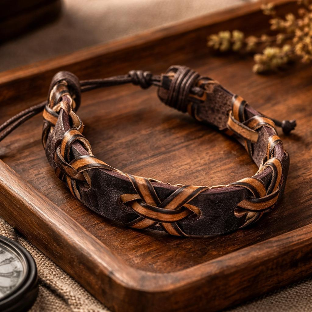 "Forest" - Bracelet en cuir - BC-008