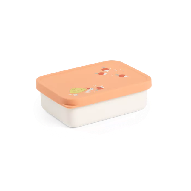 Boîte à goûter en acier et silicone « trois petits lapins » - Moulin Roty 