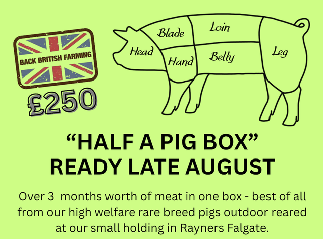 Half a pig box - fully refundable pre-order deposit (box costs £250 in total)