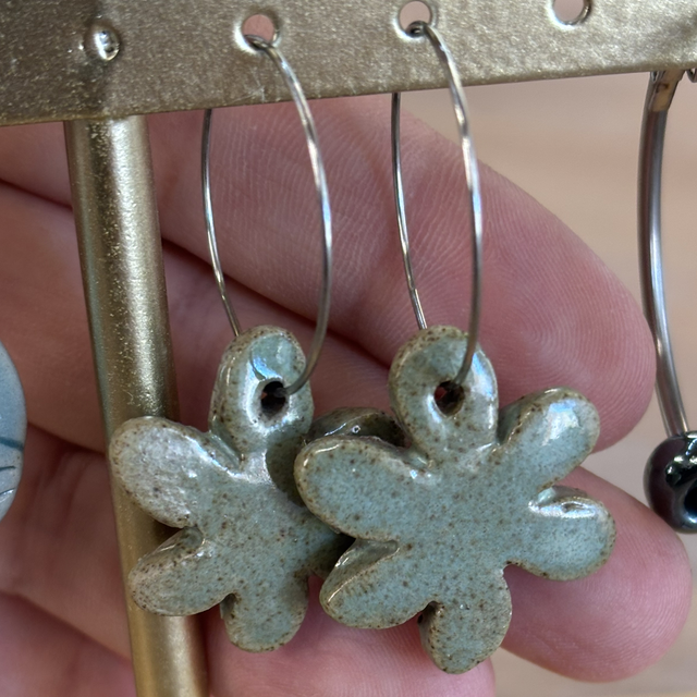 Orecchini fiore rustico