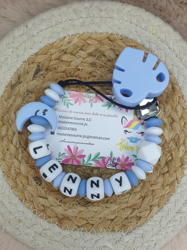 Attache tétine Lune