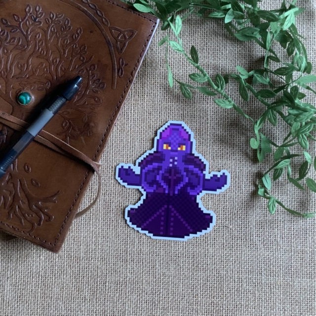 Squid Mage - 10cm Pixel Sticker