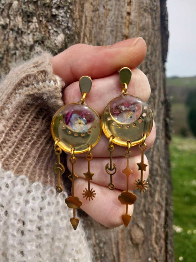 Boucles d'oreilles céleste