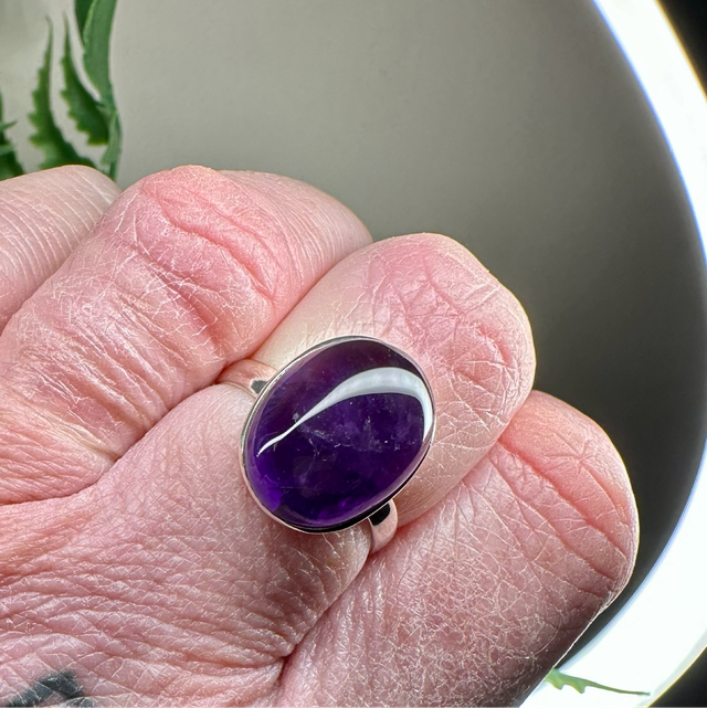 Amethyst Ring Chunky 