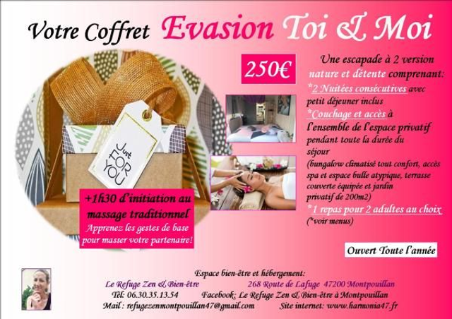 COFFRET EVASION TOI ET MOI 2 NUITEES 