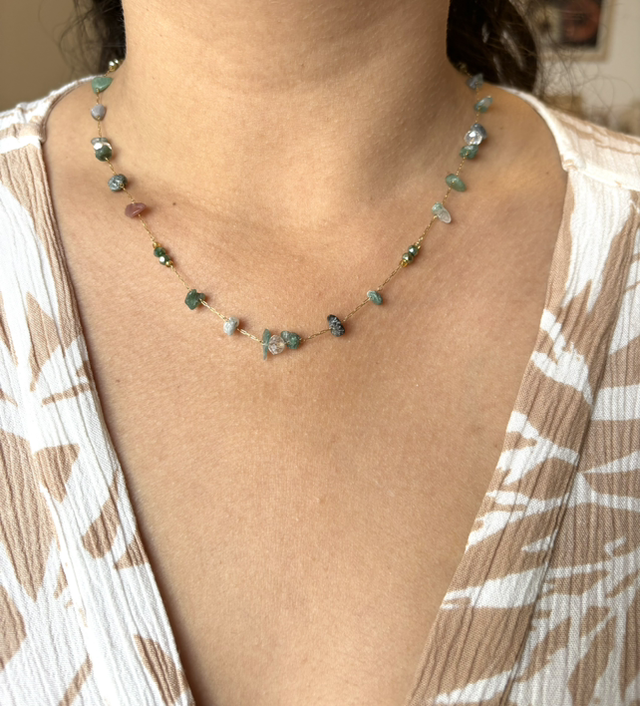 Collier Ágata verde