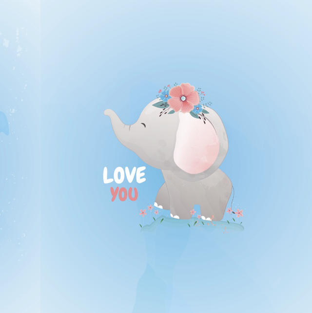 Jersey Panel 40x50 Elefant Love you